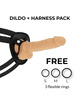 COCK MILLER - HARNESS + SILICONE DENSITY ARTICULABLE COCKSIL 18 CM