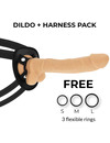 COCK MILLER - HARNESS + SILICONE DENSITY ARTICULABLE COCKSIL 24 CM D-227627