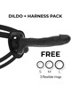 COCK MILLER - HARNESS + SILICONE DENSITY ARTICULABLE COCKSIL BLACK 24 CM