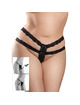 HOOK UP PANTIES - CROTCHLESS SECRET GEM BLACK BOW D-230564