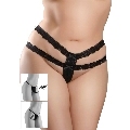 HOOK UP PANTIES - CROTCHLESS SECRET GEM BLACK BOW