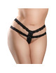HOOK UP PANTIES - CROTCHLESS SECRET GEM BLACK BOW D-230564