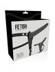 FETISH SUBMISSIVE HARNESS - BLACK SILICONE VIBRATOR 15 CM D-221276