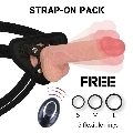 ROCKARMY - HARNESS + LIQUID SILICONE VIBRATOR PREMIUM APACHE REMOTE CONTROL 22CM