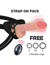 ROCKARMY - HARNESS + LIQUID SILICONE VIBRATOR PREMIUM APACHE REMOTE CONTROL 22CM D-227460