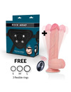 ROCKARMY - HARNESS + LIQUID SILICONE VIBRATOR PREMIUM APACHE REMOTE CONTROL 22CM D-227460