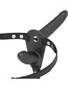 Strap On Fetish Submissive Dupla Penetração com Vibração Preto,D-221278