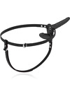 FETISH SUBMISSIVE HARNESS - DOUBLE PENETRATION BLACK VIBRATOR D-221278
