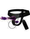 Strap On Harness Attraction Dupla Penetração com Vibração Roxo 18 cm,D-224930