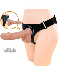 PRETTY LOVE - HARNESS BRIEFS ARNÉS UNIVERSAL CON DILDO JERRY 21.8 CM NATURAL
