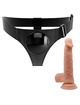 PRETTY LOVE - HARNESS BRIEFS UNIVERSAL HARNESS WITH DILDO KEVIN 19 CM NATURAL D-233388