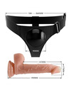 PRETTY LOVE - HARNESS BRIEFS UNIVERSAL HARNESS WITH DILDO KEVIN 19 CM NATURAL D-233388