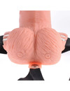 FETISH FANTASY SERIES - ADJUSTABLE HARNESS REMOTE CONTROL REALISTIC PENIS WITH RECHARGEABLE TESTICLES AND VIBRATOR 15 CM D-23...