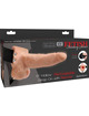 FETISH FANTASY SERIES - ADJUSTABLE HARNESS REMOTE CONTROL REALISTIC PENIS WITH RECHARGEABLE TESTICLES AND VIBRATOR 15 CM D-23...