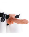 FETISH FANTASY SERIES - ADJUSTABLE HARNESS REMOTE CONTROL REALISTIC PENIS WITH TESTICLES 17.8 CM D-236556