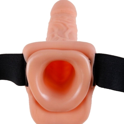 FETISH FANTASY SERIES - ADJUSTABLE HARNESS REMOTE CONTROL REALISTIC PENIS WITH TESTICLES 17.8 CM D-236556