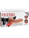 FETISH FANTASY SERIES - ADJUSTABLE HARNESS REMOTE CONTROL REALISTIC PENIS WITH TESTICLES 17.8 CM D-236556