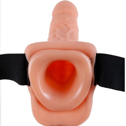 FETISH FANTASY SERIES - ADJUSTABLE HARNESS REMOTE CONTROL REALISTIC PENIS WITH TESTICLES 23 CM D-236557