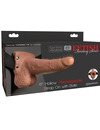 FETISH FANTASY SERIES - ADJUSTABLE HARNESS REALISTIC PENIS WITH RECHARGEABLE TESTICLES AND VIBRATOR 15 CM D-236558