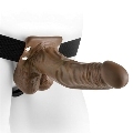 FStrap On Oco Fetish Fantasy com Testículos Castanho 17.8 cm