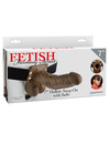 FStrap On Oco Fetish Fantasy com Testículos Castanho 17.8 cm,PD3373-29