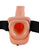 FETISH FANTASY SERIES - 9 HOLLOW STRAP-ON WITH BALLS 22.9CM NATURAL