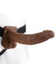 FETISH FANTASY SERIES - SERIES 9 HOLLOW STRAP-ON WITH BALLS 22.9CM BROWN PD3374-29