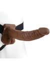 FETISH FANTASY SERIES - SERIES 9 HOLLOW STRAP-ON WITH BALLS 22.9CM BROWN PD3374-29