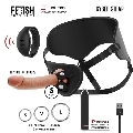 FETISH SUBMISSIVE CYBER STRAP - HARNESS WITH DILDO AND BULLET REMOTE CONTROL WATCHME S TECHNOLOGY