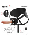 FETISH SUBMISSIVE CYBER STRAP - HARNESS WITH DILDO AND BULLET REMOTE CONTROL WATCHME S TECHNOLOGY D-229272