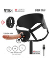 FETISH SUBMISSIVE CYBER STRAP - HARNESS WITH DILDO AND BULLET REMOTE CONTROL WATCHME M TECHNOLOGY D-229273