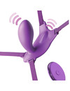 FANTASY FOR HER - BUTTERFLY HARNESS G-SPOT WITH VIBRATOR, RECHARGEABLE REMOTE CONTROL VIOLET D-236650