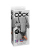 KING COCK - STRAP-ON CON DILDO HUECO 25.5 CM Y TIRANTES COLOR CARNE