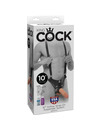 KING COCK - 25.5 CM HOLLOW STRAP-ON SUSPENDER SYSTEM FLESH PD5641-21