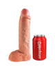 KING COCK - STRAP-ON CON DILDO HUECO 25.5 CM Y TIRANTES COLOR CARNE