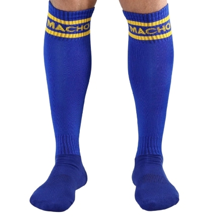 MACHO - CALCETINES LARGOS TALLA UNICA AZUL El color:Azul