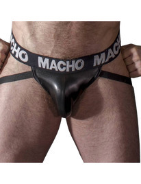 MACHO - MX25NC JOCK CUERO NEGRO XL 