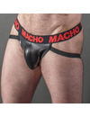 Jockstrap Macho Couro Vermelho,D-233422