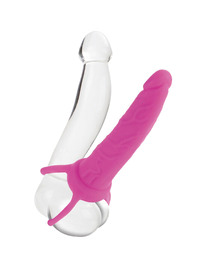 California exotics - dual penetrator dildo con arnes rosa
