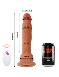 Vibrador Realístico Cyber Silicock John com Comando,D-218562