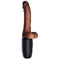 Vibrador Realístico King Cock Triple Threat Castanho