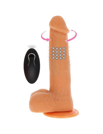 GET REAL - ROTATING BEADS VIBRATING DILDO SKIN D-234608