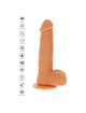 GET REAL - DILDO VIBRADOR CON BOLAS GIRATORIAS NATURAL