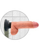 KING COCK - 17.78 CM VIBRATING COCK WITH BALLS FLESH PD5406-21