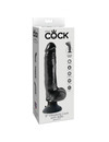KING COCK - 23 CM VIBRATING COCK WITH BALLS BLACK PD5408-23