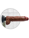 KING COCK - 25.5 CM VIBRATING COCK WITH BALLS BROWN PD5410-29