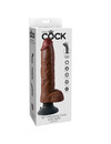 KING COCK - 25.5 CM VIBRATING COCK WITH BALLS BROWN PD5410-29