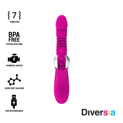 Vibrador Rabbit Diversia para Cima e para Baixo 24 cm