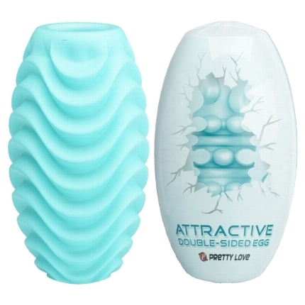 PRETTY LOVE - TURQUOISE DOUBLE SIDED MASTURBATOR EGG D-230777