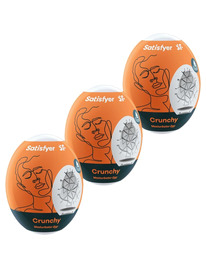 3x Masturbador Egg Satisfyer Crunchy